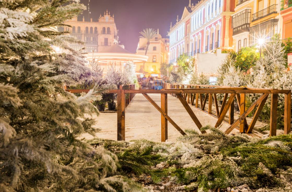 mercado navideño en Sevilla